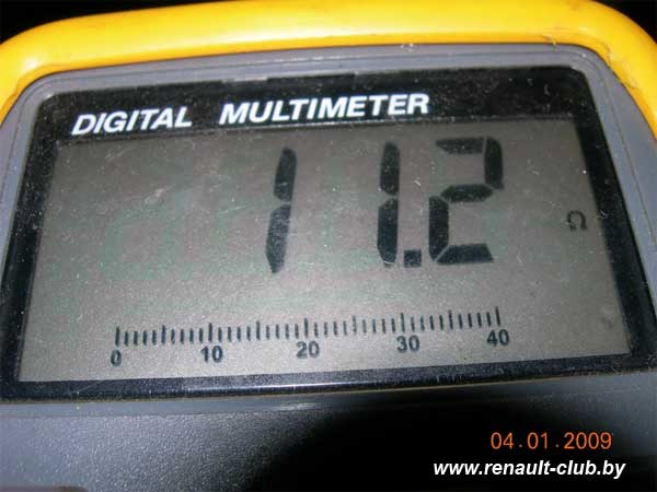 Сопротивление = 11,2 Ом